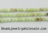 CLE32 15.5 inches 4mm faceted round lemon turquoise beads wholesale