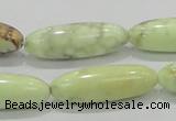 CLE36 15.5 inches 10*30mm rice lemon turquoise beads wholesale