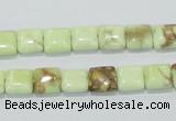 CLE38 15.5 inches 8*8mm square lemon turquoise beads wholesale