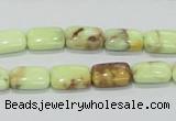 CLE40 15.5 inches 8*12mm rectangle lemon turquoise beads wholesale