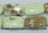 CLE42 15.5 inches 18*25mm rectangle lemon turquoise beads wholesale