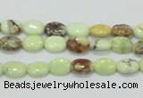 CLE45 15.5 inches 6*8mm oval lemon turquoise beads wholesale