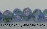 CLG07 12 inches 6*8mm faceted rondelle handmade lampwork beads