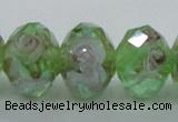 CLG16 13.5 inches 9*12mm faceted rondelle handmade lampwork beads