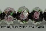 CLG19 13.5 inches 9*12mm faceted rondelle handmade lampwork beads