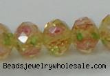 CLG26 15 inches 8*10mm faceted rondelle handmade lampwork beads