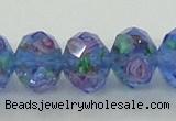 CLG27 15 inches 8*10mm faceted rondelle handmade lampwork beads