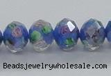 CLG30 15 inches 8*10mm faceted rondelle handmade lampwork beads