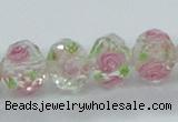 CLG31 15 inches 8*10mm faceted rondelle handmade lampwork beads