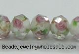 CLG33 15 inches 8*10mm faceted rondelle handmade lampwork beads