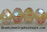 CLG39 14 inches 8*10mm faceted rondelle handmade lampwork beads