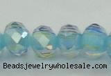 CLG42 14 inches 8*10mm faceted rondelle handmade lampwork beads