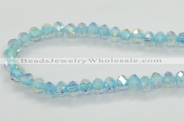 CLG42 14 inches 8*10mm faceted rondelle handmade lampwork beads