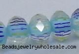 CLG44 13 inches 9*12mm faceted rondelle handmade lampwork beads