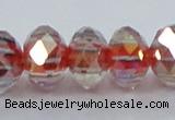 CLG47 13 inches 9*12mm faceted rondelle handmade lampwork beads