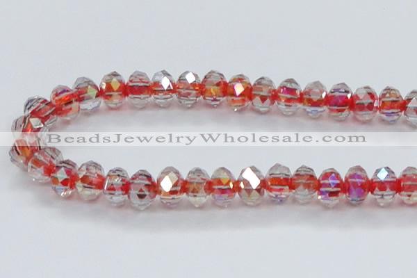 CLG47 13 inches 9*12mm faceted rondelle handmade lampwork beads