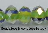 CLG50 13 inches 9*12mm faceted rondelle handmade lampwork beads