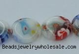 CLG516 16 inches 12mm flat round lampwork glass beads wholesale