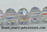 CLG52 13 inches 9*12mm faceted rondelle handmade lampwork beads