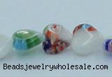 CLG524 16 inches 10*10mm heart lampwork glass beads wholesale