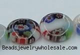 CLG527 16 inches 12mm flat round lampwork glass beads wholesale