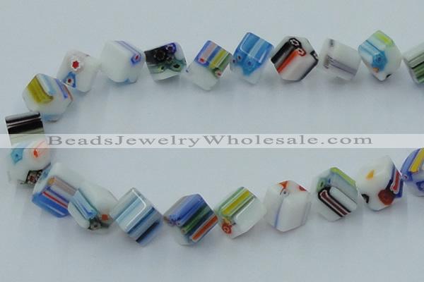 CLG530 16 inches 10*10mm cube lampwork glass beads wholesale