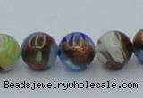 CLG540 16 inches 8mm round goldstone & lampwork glass beads