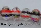 CLG55 13 inches 9*12mm faceted rondelle handmade lampwork beads