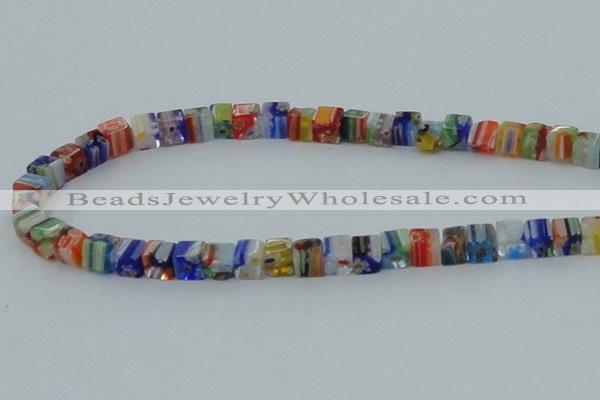 CLG562 16 inches 6*6mm cube lampwork glass beads wholesale