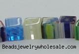 CLG567 16 inches 8*8mm cube lampwork glass beads wholesale