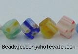 CLG568 16 inches 6*6mm cube lampwork glass beads wholesale