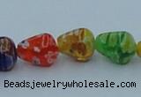 CLG572 16 inches 8*11mm teardrop lampwork glass beads wholesale