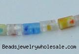 CLG575 16 inches 4*6mm cylinder lampwork glass beads wholesale