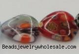 CLG581 16 inches 16*16mm heart lampwork glass beads wholesale