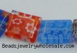 CLG585 16 inches 10*12mm rectangle lampwork glass beads wholesale