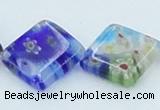 CLG586 16 inches 14*14mm diamond lampwork glass beads wholesale