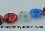 CLG587 16 inches 10mm flat round lampwork glass beads wholesale