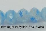 CLG59 15 inches 8*10mm faceted rondelle handmade lampwork beads