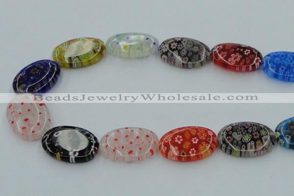 CLG591 16 inches 18*25mm oval lampwork glass beads wholesale