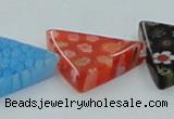 CLG594 16 inches 20*20mm triangle lampwork glass beads wholesale