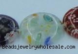 CLG596 16 inches 20mm flat round lampwork glass beads wholesale