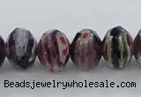 CLG60 15 inches 8*10mm faceted rondelle handmade lampwork beads