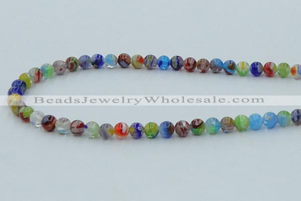 CLG600 16 inches 6mm round lampwork glass beads wholesale