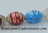 CLG609 5PCS 16 inches 8*12mm rice lampwork glass beads wholesale