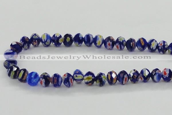 CLG61 15 inches 8*10mm faceted rondelle handmade lampwork beads