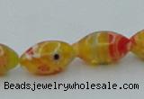 CLG610 5PCS 16 inches 7*12mm rice lampwork glass beads wholesale