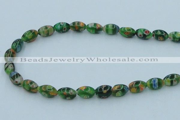 CLG612 5PCS 16 inches 7*12mm rice lampwork glass beads wholesale