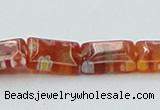 CLG618 5PCS 16 inches 8*10mm rectangle lampwork glass beads wholesale