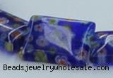 CLG622 5PCS 16 inches 13*18mm rectangle lampwork glass beads wholesale