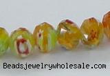 CLG64 15 inches 8*10mm faceted rondelle handmade lampwork beads